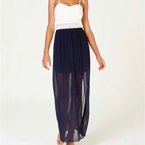 BCX Juniors' Adjustable Chiffon Maxi Dress